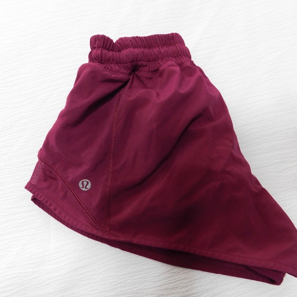 Lululemon Hotty Hot Shorts- Burgundy. Size 2